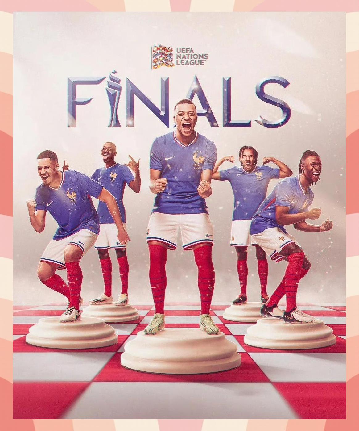 包含欧国联比赛淘汰赛抽签结束，胜者将迈向冠军之路的词条